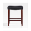 WestinTrends 24 Upholstered Saddle Seat Faux Leather Counter Stool
