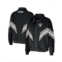 WEAR by Erin Andrews Womens Black Las Vegas Raiders Plus Size Yarn Dye Stripe Full-Zip Jacket