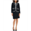 Nipon Boutique Womens Sparkle Contrast-Trim Jacket & Pencil Skirt Suit