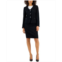 Nipon Boutique Womens Curved Collar Button-Front Jacket & Pencil Skirt Suit