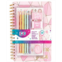 Three Cheers For Girls 3C4G Pink Gold-Tone All-in-1 Sketching Set Make It Real Tweens Girls Journal Art 200 Page Book Take Notes in Class Sketch Doodle Spark Creativity