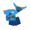 Lily & Jack Baby Boys Shark Shorts T Shirt and Bib 3 Piece Set