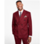 Tayion Collection Mens Classic-Fit Stretch Burgundy Double-Breasted Suit Separates Jacket