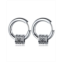 Metallo Stainless Steel Oxidized Spinning Designed Huggie Hoop Earrings