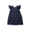 Mixed Up Clothing Toddler Girls Flutter Sleeves All Over Print Pom-Pom Dress