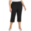 JM Collection Plus Size Tummy Control Pull-On Capri Pants