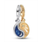 Pandora Cubic Zirconia Two-Tone Splitable Sun Moon Dangle Charm