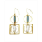 Aracheli Studio Grey Glass and Pearl Geometric Earrings