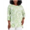 JM Collection Plus Size 3/4-Sleeve Jacquard Swing Top
