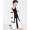 Karl Lagerfeld Womens Open Front Colorblock Tweed Blazer