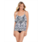 ShapeSolver by Penbrooke Womens ShapeSolver Mastectomy Single Tier Tankini Swimsuit Top