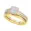 Promised Love Diamond Square Cluster Ring (1/4 ct. t.w.) in 14k Gold-Plated Sterling Silver or Sterling Silver