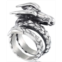 Andrew Charles by Andy Hilfiger Mens Dragon Coil Ring in Stainless Steel