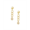 ETTIKA Gold Plated Chain Crystal Ball Drop Earrings