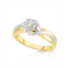 Promised Love Diamond Two-Tone Promise Ring (1/6 ct. t.w.) in Sterling Silver & 14k Yellow Gold-Plated Sterling Silver