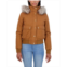 Sebby Juniors Women Cotton Faux Fur Trimmed Bomber Jacket