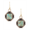 Barse Womens Aztec Bronze and Genuine Turquoise Drop Earrings