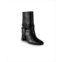Womens Black Premium Leather Boots With Embossed Backside Nat By Bala Di Gala