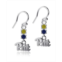 Dayna Designs Womens Pitt Panthers Dangle Crystal Earrings