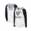 G-III 4Her by Carl Banks Womens White Las Vegas Raiders MVP Raglan Hoodie Long Sleeve T-shirt