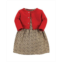 Hudson Baby Baby Girls Quilted Cardigan and Dress Leopard Red
