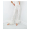 Le Laurier Bridal Womens Silk Pant - Ostrich Feather Trim Hem - Silk Collection