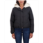 Sebby Womens Juniors Faux Fur Lined Puffer Jacket with Hood