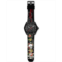 Ed Hardy Mens Printed Black Silicone Strap Watch 46mm
