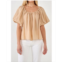 Endless rose Womens Pleated Puff Sleeve Top