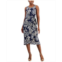 Robbie Bee Womens Sleeveless Sarong-Style Jersey-Knit Dress