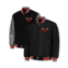 JH Design Mens Black Chicago Bulls Reversible Melton Full-Snap Jacket