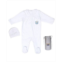 Royal Baby Collection Baby Royal Baby Organic Cotton Gloved Footed Coverall With Bow Hat in Gift Box