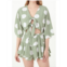 Free the Roses Womens Knotted Front Romper with Ruffle