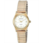 TIMETECH Womens 14K Gold Plated Stretch Expansion Bracelet Watch