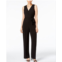 NY Collection Petite Surplice Belted Wide-Leg Jumpsuit