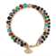 Unwritten Triple Strand Multi-Bead Link Evil-Eye Charm in Gold-Tone Silver Plated