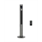HOMCOM Oscillating Tower Standing Fan w/ Air Filter LED Light Remote Grey