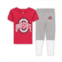 Wes & Willy Preschool Boys and Girls Scarlet Ohio State Buckeyes Football Player V-Neck T-shirt and Pants Sleep Set