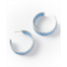 Matr Boomie Rajiyah Beaded Hoop Earrings - Silver Turquoise