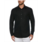 Cubavera Mens Long Sleeve Button Front Linen Blend Dobby Shirt