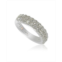 Suzy Levian New York Suzy Levian White Cubic Zirconia in Sterling Silver Pave Half Eternity Ring