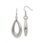 Chisel Stainless Steel Polished Teardrop Dangle Shepherd Hook Earrings