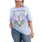 Rebellious One Trendy Plus Size Dream Sky Cotton Graphic T-Shirt