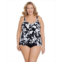 ShapeSolver by Penbrooke Plus Size ShapeSolver Handkerchief Fauxkini One-Piece Swimsuit