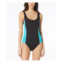 Gabar Womens Missy Solid Zip front One Piece Swimsuit