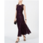 R & M Richards Womens Long Embellished Illusion-Detail Lace Gown