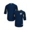 Majestic Mens Navy and Gold-Tone Milwaukee Brewers Authentic Collection On-Field 3 and 4-Sleeve Batting Practice Jersey