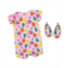 Lily & Jack Baby Girls Fruity Short Sleeved Romper and Shoes 2 Piece Set