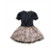 IMOGA Collection Little Girls NORMA FW23 BOUQUET VELVET NOVELTY JACQUARD PLEATED DRESS