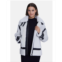 Furniq UK Womens Shearling Jacket Silky Black White Wool